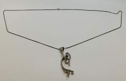 Artisan 925 Southwestern Kokopelli Figure Statement Pendant Box Chain Necklace 24.8g alternative image