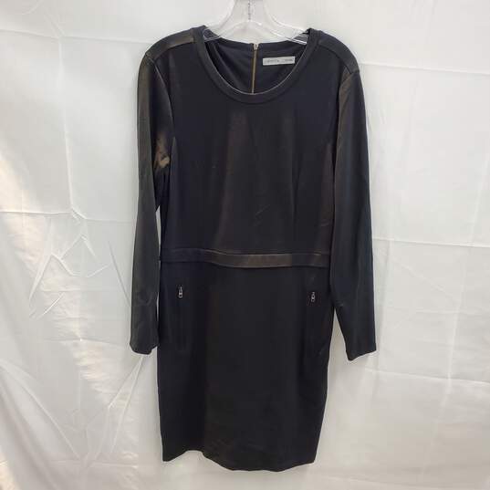 Athleta Black Long Sleeve Zip Back Dress Size L image number 1
