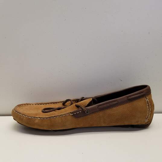 UGG 1090212 Bel-Air Tan Nubuck Leather Venetian Moccasins Loafers Shoes Men's Size 12 M image number 2
