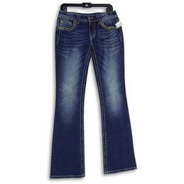 NWT Womens Blue Denim Medium Wash Bootcut Leg Jeans Size 29