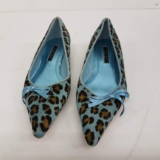 Laundry by Shelli Segal Blue Jaguar Print Pointed Flats Size 6.5M image number 3