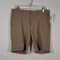 Mens Regular Fit Flat Front Belt Loops Slash Pockets Chino Shorts Size 34 image number 1