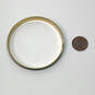 Designer J. Crew Gold-Tone Blue Enameled Round Shaped Bangle Bracelet image number 2