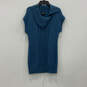 Womens Blue Short Sleeve Collared Cable-Knit Pullover Sweater Size X-Large image number 1