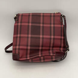 Womens Red Geometric Adjustable Strap Pockets Double Zipper Crossbody Bag alternative image