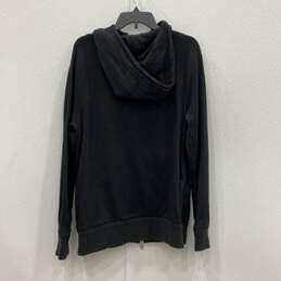 Helmut Lang Womens Black Long Sleeve Hooded Full-Zip Sweater Size Large alternative image