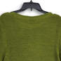 Womens Green Knitted  Long Sleeve Crew Neck Pullover Sweater Size 2XL image number 4