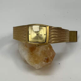 Designer Skagen Denmark Gold-Tone Dial Stainless Steel Analog Wristwatch