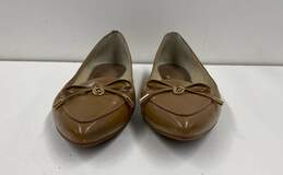Michael Kors Patent Leather Nancy Pointed Toe Flats Beige 9.5 alternative image