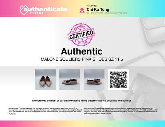 Malone Pink flat Flat Women 11.5 image number 9