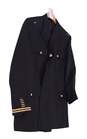 Mens Black Pockets Long Sleeve Peak Lapel Suit Jacket Size 43L image number 3
