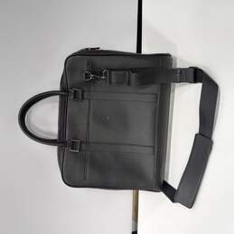 Black Faux Leather Laptop Travel Bag