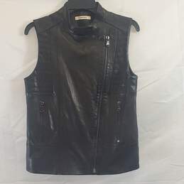 J Brand Unisex Black Leather Vest S