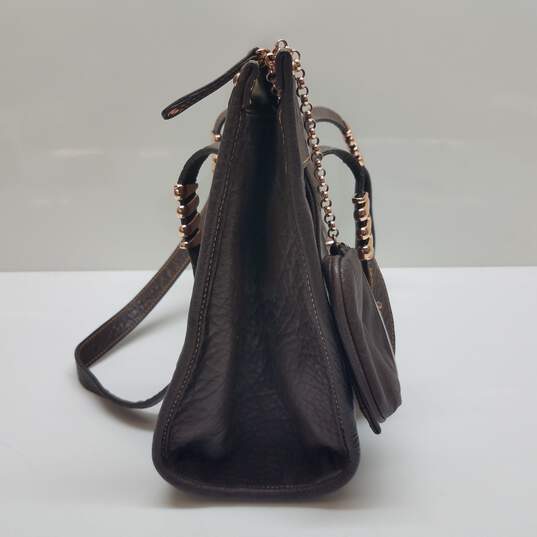 La Gioe di Toscana By Sharon Gioe Brown Leather Large Handbag & Coin Purse Set image number 7