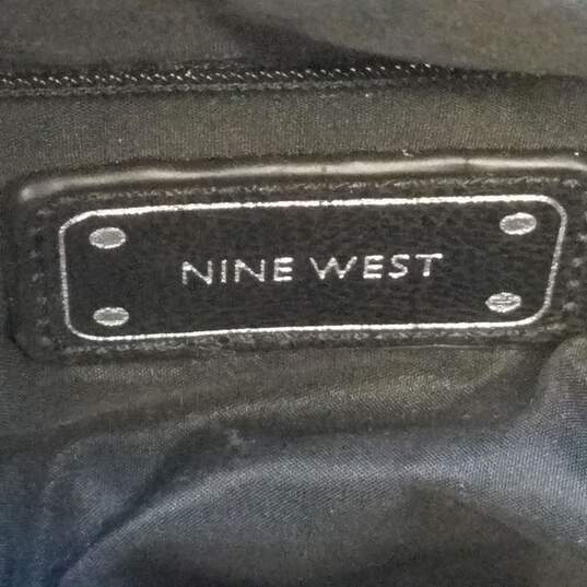 Nine West Quilted Black Leather Backpack image number 4