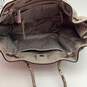 Womens Gray Leather Inner Zipper Pocket Drawstring Bucket Handbag Purse image number 6