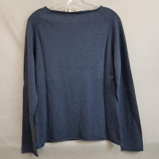 Fjallraven blue wool blend pullover sweater women's S image number 4