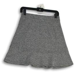 Loft Womens Gray Tweed Flat Front Short Pull-On Casual A-Line Skirt Size X-Small