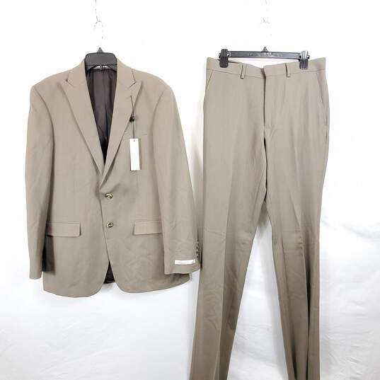 Kenneth Cole Men Brown Suit Set Sz 32W 38R image number 1