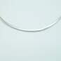 Artisan 925 Modernist Flat Tapered Round Collar Tension Hook Necklace 9.8g image number 3