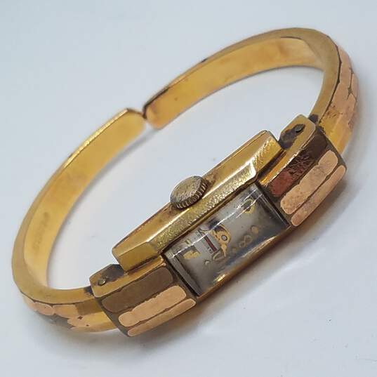 Benrus 20 Micron GP Vintage Double Hinged Bangle Watch image number 2