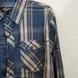Eighty Eight Men Blue Plaid Button Up Shirt NWT sz XL image number 5