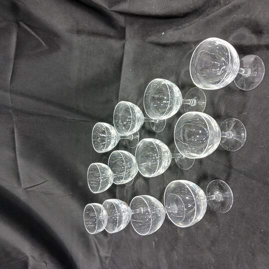Buy the Bundle of 12 Floral Etched Small Crystal Drinking Glasses