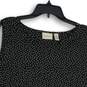 Chico's Womens Black White Dotted Round Neck Sleeveless Tank Top Size 3 image number 3