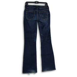 Womens Blue Denim Dark Wash 5-Pocket Design Bootcut Jeans Size 27 alternative image
