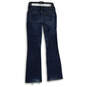 Womens Blue Denim Dark Wash 5-Pocket Design Bootcut Jeans Size 27 image number 2