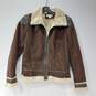 Women's Brown Dressbarn Brow Leather Jacket Size S image number 1