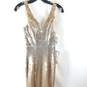 Crystal Doll Women Gold/Silver Sequin Dress Sz 1 NWT image number 5