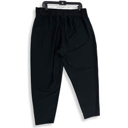 Womens Black Dri-Fit Flat Front Pull-On Activewear Cropped Pants Size XXL alternative image