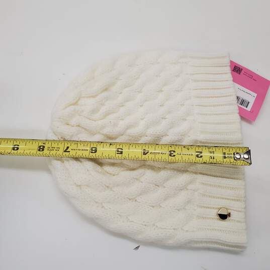 Kate Spade Cable Beanie French Cream NWT image number 3