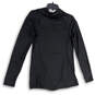 Womens Black Strech Cowl Neck Long Sleeve Pullover Tunic Top Size Medium image number 1