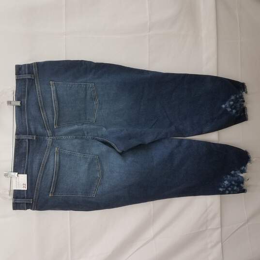 NWT Signature Fit Girlfriend Straight High-Rise Blue Jeans Size 22 image number 2