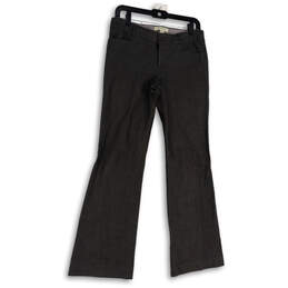 Womens Gray Flat Front The Sloan Fit Pockets Bootcut Leg Dress Pants Size 4