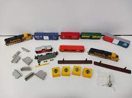 Assorted Model Train Cars W/ Accessories