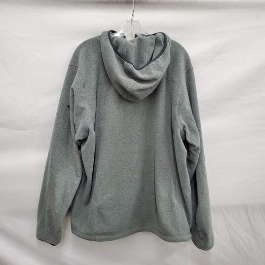 Mountain Hardwear MN's Gray Fleece Full Zip Hooded Sweat Jacket Size XL image number 2