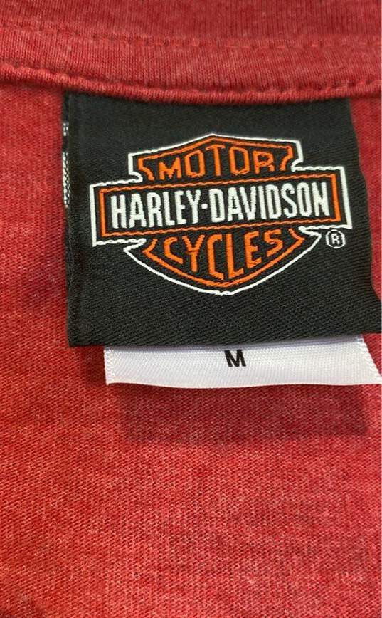 Harley Davidson Red T-shirt - Size Medium image number 5