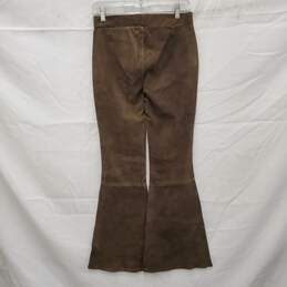 NYDJ WM's Pull On Maxi Flare 100% Lamb Moss Brown Pants Size XS alternative image