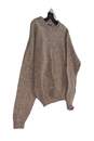 Mens Beige Long Sleeve Crew Neck Knitted Pullover Sweater Size XL image number 3
