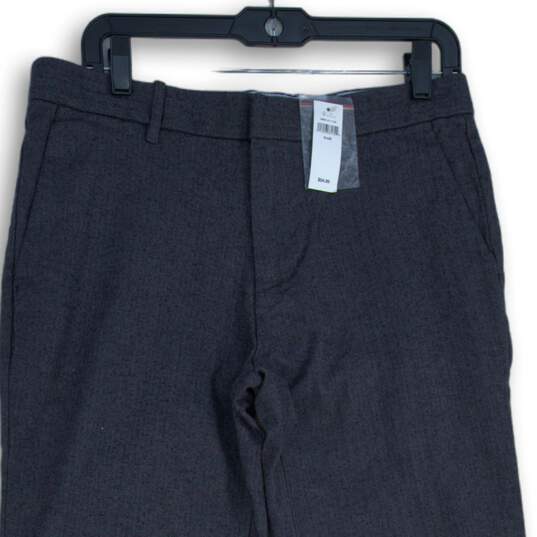 NWT GAP Womens Gray Flat Front Slash Pockets Straight Leg Dress Pants Size 31X32 image number 3