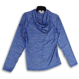 NWT Womens Blue Heather Long Sleeve Activewear Hooded T-Shirt Size XS alternative image