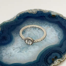 Designer Pandora Sterling Silver Cubic Zirconia Stone Classic Band Ring