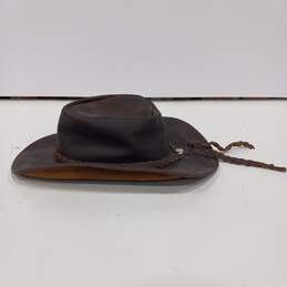 Brown Leather Cowboy Hat Size S alternative image