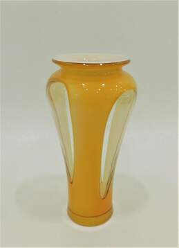 Gorgeous Designs MCM Mid Century Style Yellow Mod Glass Vase Home Decor
