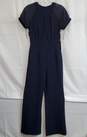 Vince Camuto Chiffon Sleeve Crepe Jumpsuit in Navy Sz 0P image number 1