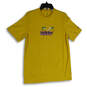 Mens Yellow Graphic Print Crew Neck Short Sleeve Pullover T-Shirt Size Medium image number 1