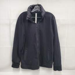 Lululemon WM's Athletica Cotton, Polyester & Nylon Blend Black Full Zip Sweat Jacket Size L